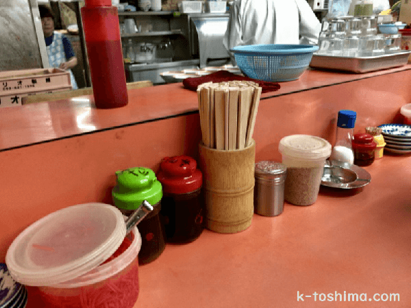 飯塚 長浜ラーメンの卓上調味料の画像
